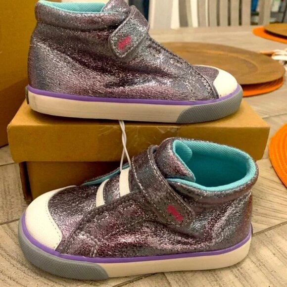 See Kai Run Other - See Kai Run Basics Toddler High Top Hook and Loop Playground Sneakers